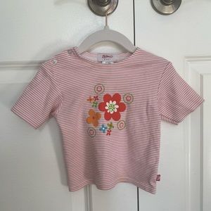 Zutano Striped Floral Tshirt 12-18m